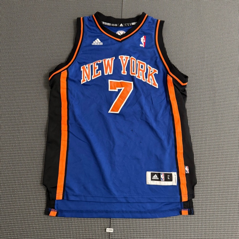 Adidas Carmelo Anthony Knicks #7 Swingman Jersey Youth Large Blue